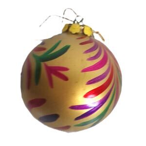 Vintage Colorful Handblown Handpainted Ornament Italy